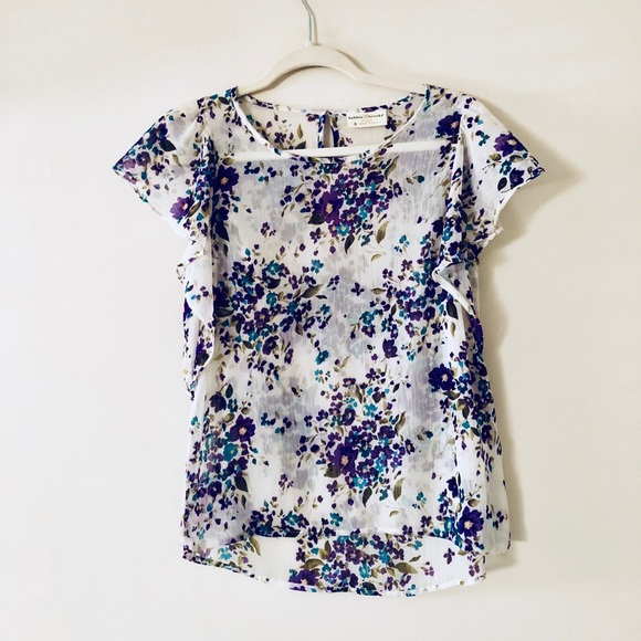 Tops - Sheer Floral Top